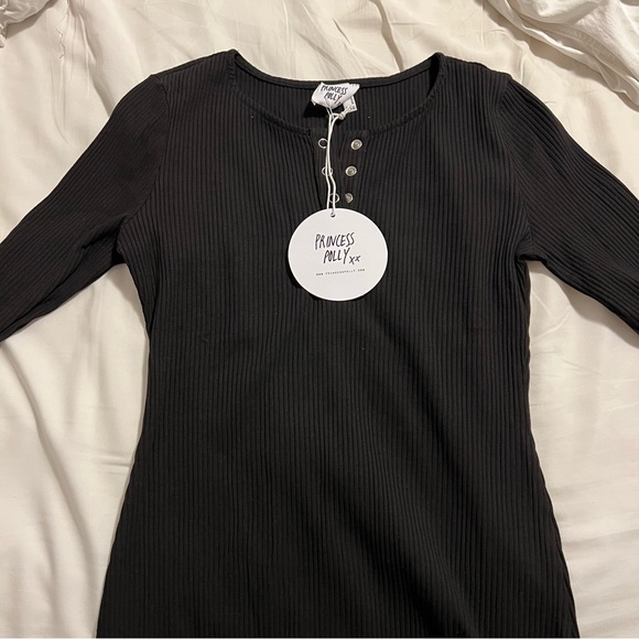 NWT Princess Polly Rogue Black Mini Long Sleeve Dress - Picture 4 of 4